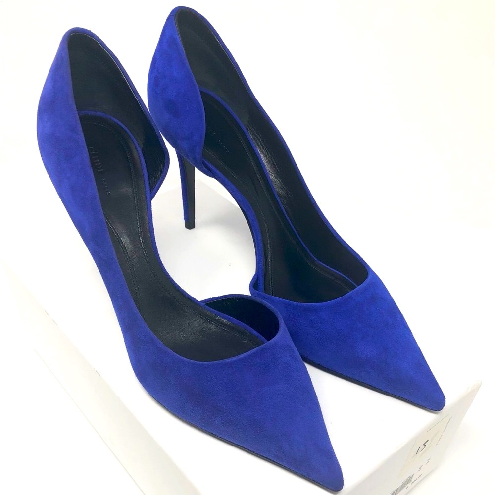 Celine Pointy Lamb Suede Pumps (Brand New) - Picture 2 of 7